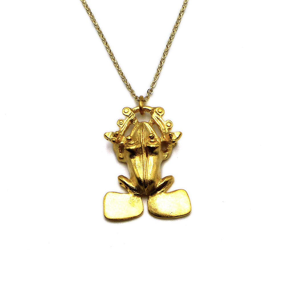 Rose Gold Frog Pendant Necklace